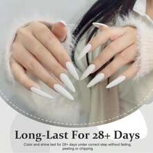 Major Dijit Quick Dry Nail Polish Ghost White Summer Nail Lacquer For Nail Art Regular Nail Polish 0.41 Fl Oz. - 棕色 - 查看 3