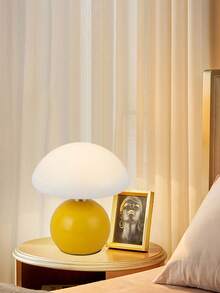 1pc Adorable Mushroom Table Lamp, USB-Powered With Ceramic Base, Perfectly Complements Living Room, Bedroom, Hallway, Cafe, And Office Decor. LED Lighting. Valentine's Day Gift, Gift For Women, Room Decor, Bedroom Decoration - one-size - View 4