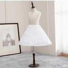 1pc Children's Petticoat Princess Dress Flower Girl Lining Dress Formal Wear, 55cm Steel Boned With Ribbon Lace, Suitable For Stage Performance