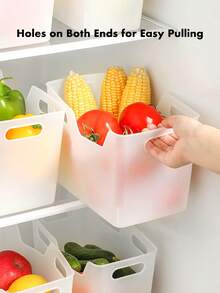 1个/5个半透明手持收纳篮，冰箱收纳软篮，适合在冰箱中存放水果、蔬菜、清洁用品、海绵和其他家居用品，是居家收纳的好帮手。 - 彩色 - 查看 5