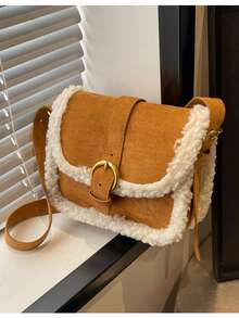 New Style Small And Exclusive Designed Plush Underarm Small Bag For Women Winter Shoulder Crossbody Bag - Brown - View 1