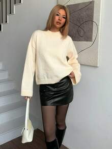 Women's Fashion Long Sleeve Knitted Sweater, Soft & Loose Fit, Autumn/Winter New Arrival