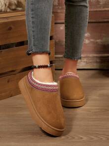 1 Pair Plush Slippers For Teens, Soft And Comfortable For Indoor And Outdoor Wear