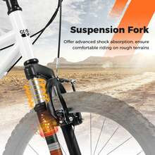 Lifezeal 20/24 Inch Kids Mountain Bike For Boys Girls Aged 8+ Years Old With Suspension Fork White/Black/Navy/Blue - trắng - Xem 5