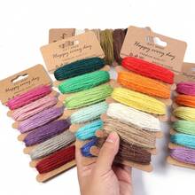 1 Board Multi-Color Linen Cord - Beading Thread And String For Handmade DIY Jewelry Making Craft Supplies - Natural Linen Rope, Soft, Durable, Easy For Making Beaded Necklaces, Bracelets, Keychains (6 Colors/Board) - Multicolor - View 4