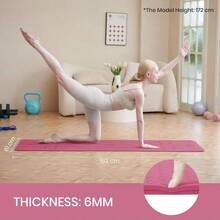 - Alfombrillas de yoga de 6 mm, tapete de gimnasia TPE, antideslizante, tapete de entrenamiento para yoga, pilates, entrenamiento de pilates, 183x 61x 0.25 pulgadas - Ciruela + 6 mm - Ver 3