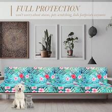 Newwiee 8Pcs Patio Cushion Covers Stretch Outdoor Cushion Cover Replacement For Patio Furniture Sofa Couch Slipcovers, Soft Flexibility Washable Furniture Protector(Fresh Floral,Fresh Color),One-Size,FreshColorFreshFloral - 清新色彩清新花卉 - 查看 7