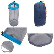 Nylon Mesh Stuff Storage Sack Drawstring Mesh Bag Camping HikingS - Blue Almacenamiento En Camping Mesh Dive Bag - Azul S - Ver 1