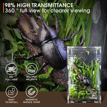 360° Transparent Acrylic Jumping Spider Enclosure Breeding Box Spliced Reptiles Geckos Insect Ventilated Terrarium - Style 1 - View 3