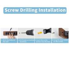 Wooden Wall-Mounted Broom Holder, Broom Holder For Drilling, Tool Holder For Garden Tools For Home, Tool Holder Organizer (Non-Adhesive), For Kitchen, Garage, Garden - 5 - View 4