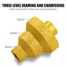 M14 Paso de Perforación de Paso de Vástago 20 Mm 35 Mm 50 Mm Múltiple Capa Múltiple Reamer de Reamer de Acero de Acero Bit Brote para Hormigón de Mármol de AzulejosReamer - como en la foto - Ver 4