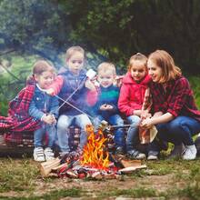 5 Pack Marshmallow Roasting Sticks Smores Sticks, Telescoping 32 Inch Long, For Open Fire Pit Campfire Camping Hotdog Bonfire Grill - Silver - View 5