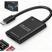 mornwell 3 en 1 Lector de Tarjetas,Adaptador//TF/USB 3.0 a OTG Tipo C,Card Reader Compatible con SDXC/SDHC//////Pro 2022/2020/16// - 1 - Ver 1