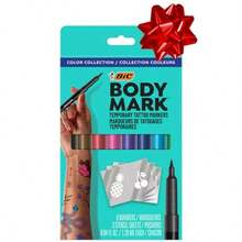 XAPY BIC BodyMark Temporary Tattoo Marker With Cosmetic Ty And Skin Safety 8-Count In Assed Colors - màu nâu - Xem 1