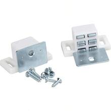 Rok Hardware Heavy Duty 15 lb High Magnetic Catch White/Nickel 10 Pack - como en la foto - Ver 4