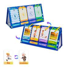 Lachilly Sentence Building Flip Chart, Double-Sided Vocabulary Learning Cards For Kids, Teacher Student Interactive English Vocabulary Learning Tool, Home School Classroom Resources Educational Toys