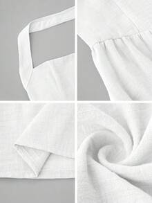 Unadoll 女士春夏连衣裙，露背吊带、拉链和褶裥设计，休闲优雅，是海滩、度假、约会、音乐节、情人节、生日和派对的完美之选。白色 - 白色 - 查看 11