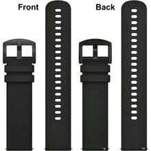 [Anbeer] 時計バンド 16mm 18mm 19mm 20mm 21mm 22mm 24mm クイックリリーズ ゴムベルト シリコン腕時計ベルト 男性用 女性用 ステンレスバックル - ブラック ブラックバックル+18mm - チェックする 4