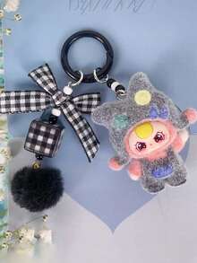 New Adult Unisex Dopamine Design Cute Cartoon Big Ear Flocked Keychain, Solid Plastic Key Chain, Bag Pendant, Water Bottle, Backpack, Car Decor, Daily Accessory, Holiday, Birthday Gift - Multicolor - View 19