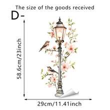 1 selbstklebende, abnehmbare PVC Washi Tape, mit Motiven von Mond + Blumen + Schmetterlingen + Vögeln + Laternen, mit zarten hängenden Laternen- und Blumenranken-Motiven, perfekt für Schlafzimmer/Wohnzimmer/Kleiderschranktür-Dekorationen im Frühling/Sommer, ein idealer Raumakzent - Verschiedenfarbig - Übersicht 16