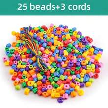 25pcs Educational Beaded Blocks For Fine Motor Skill Development Toys - Beaded Lines - Early Learning Toys Numeric Blocks, Motor Skills, Clay Tools, Blocks, Educational, Craft Set