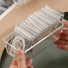 45 Pieces 3 Sizes Transparent Jewelry Zipper Bags - Rustproof Self-Sealing Waterproof Plastic Bags, Suitable For Rings, Earrings, Necklaces - Portable Travel Storage Box, Scratch-Resistant Protective Design, Semi-Transparent Inner Lining, Earring Bags, Ring Organizer, Compact Design, Durable Material, Small Storage Box, Frequent Travelers - 45 Transparent Pieces - View 1