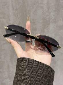 1pc Fashion Plastic Square Small Frame Women Accessories Glasses For Beach Party Camping Street Snap Musical Festival Accessories - 彩色 - 查看 3