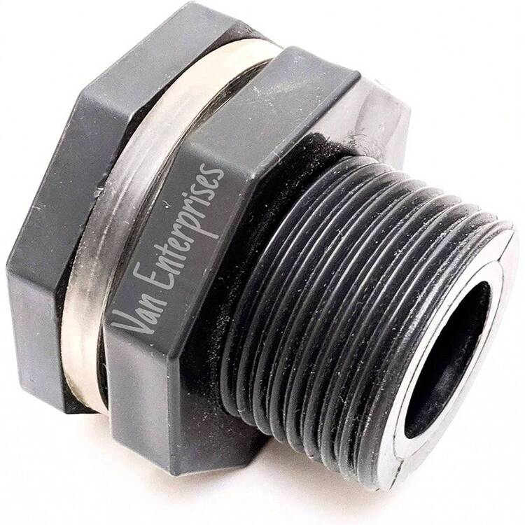 3/4 Inch PRO Series Bulkhead Socket Ends Rain Barrels, Aquariums, Aquaponics, Tanks - 0.5英寸 - 查看 2