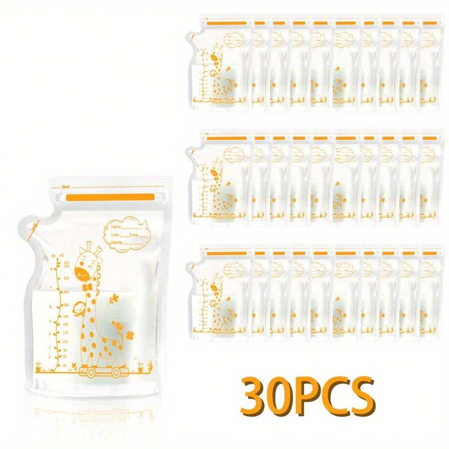 30/100 Túi trữ sữa mẹ cổ dài 8,45oz, Túi giữ độ tươi dạng vòi có nắp đậy kín, thích hợp để trữ sữa mẹ đông lạnh và lạnh - Nhiều màu - Xem 1