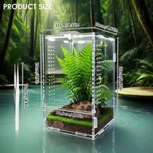 360° Transparent Acrylic Jumping Spider Enclosure Breeding Box Spliced Reptiles Geckos Insect Ventilated Terrarium - Style 2 - View 8