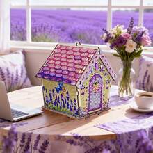 DIY Sunflower Wooden Diamond Painting Puzzle 3D Cottage - Desktop Decor Ornament Craft Kit - Multicolor - View 4