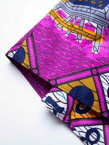 Newest Fashion Purple Ankara Print Maxi Party Skirt For Women - Purple - View 3