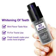 独家设计 8D 牙齿美白紫色牙膏，深层清洁，清新口气，美白牙齿，30毫升，日常使用，口腔护理，1支装 - 紫色 - 查看 7