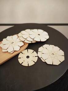 4件套编织机套装，木质花形圆盘手链编织机，编织工具，串珠线轴，礼品，友谊手链制作，编织绳及配件，日本绳结编织用品，DIY珠宝制作，手工用品，精密编织工具，轻便编织配件，珠宝制作工具，珠宝制作者，适合DIY爱好者