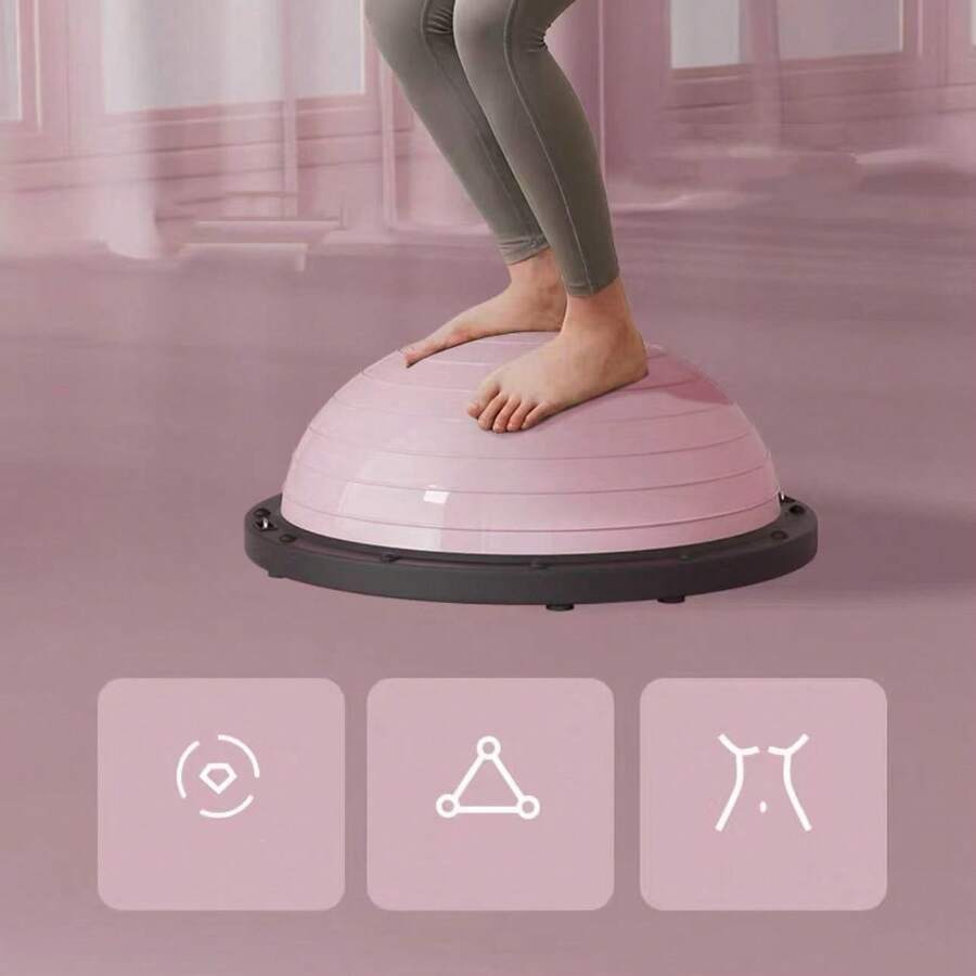 1 szt. Piłka do biegania Bosu, piłka do burpee do pilatesu, piłka do jogi, półkulista piłka do ćwiczeń równowagi, fitness dla dzieci do użytku domowego - Wielokolorowe - Zobacz 1