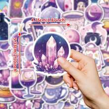 紫色魔法月亮涂鸦贴纸，防水行李箱DIY贴纸，热门商品 - 彩色 - 查看 11