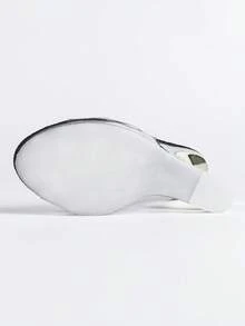 Dép xỏ ngón pha lê trong suốt thời trang thoáng khí mới, phong cách Châu Âu & Mỹ - màu đen - Xem 7