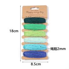 1 Board Multi-Color Linen Cord - Beading Thread And String For Handmade DIY Jewelry Making Craft Supplies - Natural Linen Rope, Soft, Durable, Easy For Making Beaded Necklaces, Bracelets, Keychains (6 Colors/Board) - Multicolor - View 9