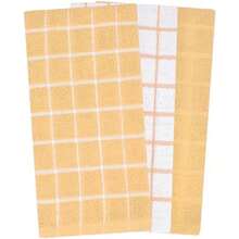 Ritz Toalla de cocina de calidad, altamente absorbente, súper suave, de larga duración, 100% algodón, toallas de mano, paños de té, toallas de bar, paquete de 6, 12 x 12 pulgadas, ío(Straw Paquete de 3) - Multicolor - Ver 2