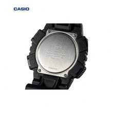 Casio 卡西欧 G-Shock 太阳能数字指针双显手表，52.2毫米黑色表盘，树脂表带，100米防水，太阳能石英机芯，双显，防震 AQ-S810W-1BVDF - 均碼 - 查看 7