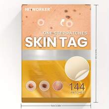 144-Pack HITWORKER Skin Growth Removal Patches | Waterproof Hydrocolloid Patches, Suitable For All Skin Types, Invisible Protective Patches That Remove Skin Growths, Moles, And Blemishes, Gentle And Non-Drying. - Màu sắc - 144 chiếc - Xem 2