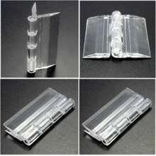 5/10 Piezas de bisagras plegables continuas de acrílico para manualidades, tapa de acuario, gabinete, muebles, soporte de exhibición, caja transparente DIY, etc. - Multicolor - Ver 6