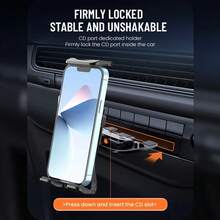 4-14英寸可调节CD槽平板电脑及手机车载支架，ABS材质 - 彩色 - 查看 6