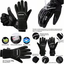 -40℉ & Windproof Thermal Gloves - Thinsulate Winter Touch Screen Warm Gloves - for Cycling,Riding,Running,Outdoor Sports - for Women and Men - Black - XX-Large(default) - Multicolor - Ver 1