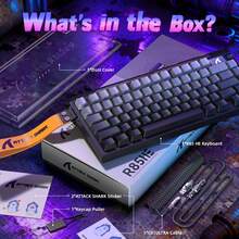 ATTACK SHARK R85 HE 75 % magnetiskt trådbundet speltangentbord, 8 kHz pollingfrekvens snabb trigger, 0,005 mm RT-precision, 256 000 skanningshastighet, anpassad hot-swap, webbdrivrutin för PC-tangentbord för gamers/win - Multifärgad - Visa 4