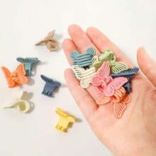10/20pcs Hollow Butterfly Shaped Hair Clips In Macaron Colors, Elegant Non-Slip, Suitable For Women's Daily Wear, Fashionable Hair Accessories, Winter Hair Decor - Multicolor - View 6