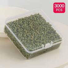 3000 hạt nhựa dẻo mini trong suốt 2.6mm, dạng ghép hình pixel, hạt sắt nung chảy, chất lượng cao, quà tặng thủ công tự làm, hoàn hảo cho Giáng sinh, Halloween và các dịp lễ khác. - Đậu - Xem 11