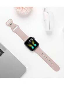 Compatible With Apple Watch Band Sport Silicone Strap Women's 40mm 38mm 41mm 44mm 45mm 46mm 42mm 49mm Women Men,Pink Soft Wristband Waterproof Replacement Sport Strap Compatible With Iwatch Series For Apple Watch Ultra SE/ 11/ 10/ 9/ 8 /7/ 6 /5 /4/ 3/ 2 1/,As A Gift For Students Returning To School - Pink - View 4