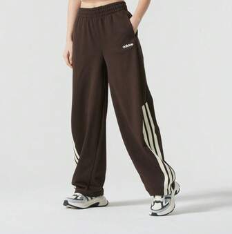 Adidas מכנסי ספורט חדשים לנשים, קז'ואל, נושמים, רחבים, מכנסיים ארוכים רב-תכליתיים