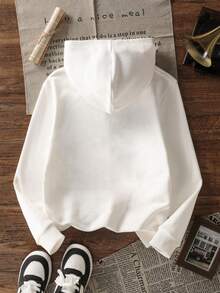 1件少女加厚保暖连体衣，学生服装，适合秋冬季节穿着的长袖上衣 - 白色 - 查看 3